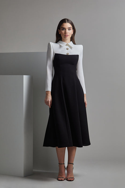 Long Sleeve YUMEKO Midi Dress