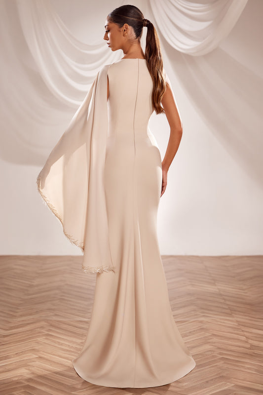 Cape Sleeve Gown