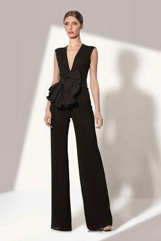 Black Sleeveless Jumpsuit