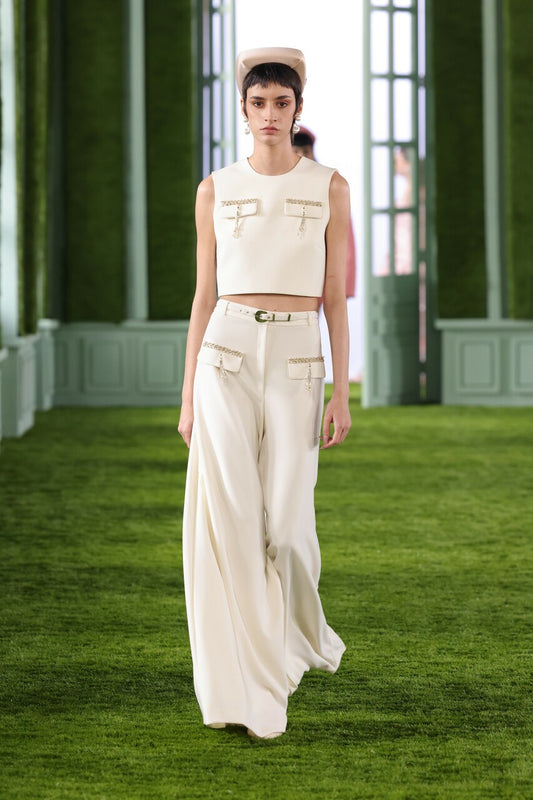 Crepe Crop Top with Pants