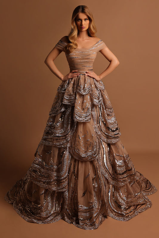 Embroidered AMORE Gown