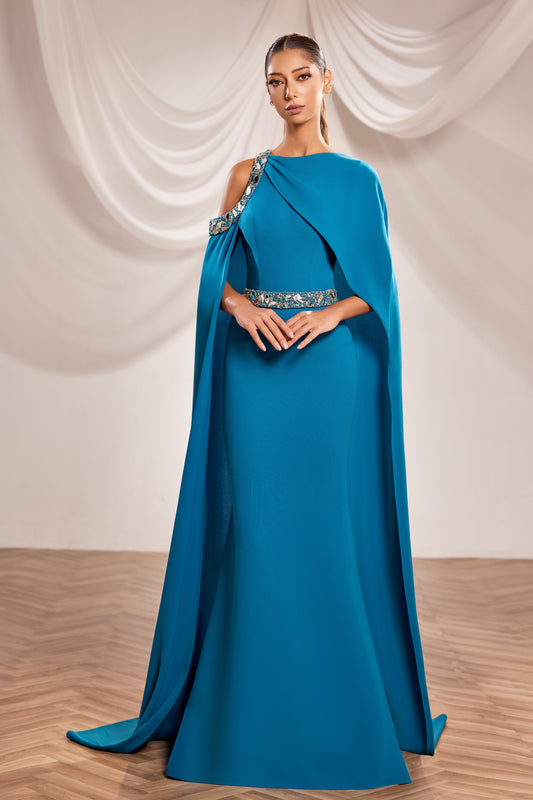 Long Cape Gown