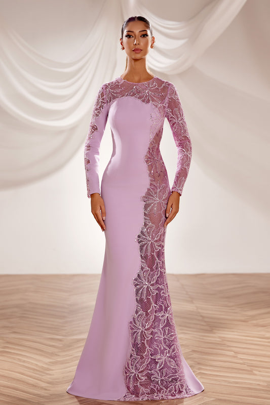 Flower Embroidered Gown