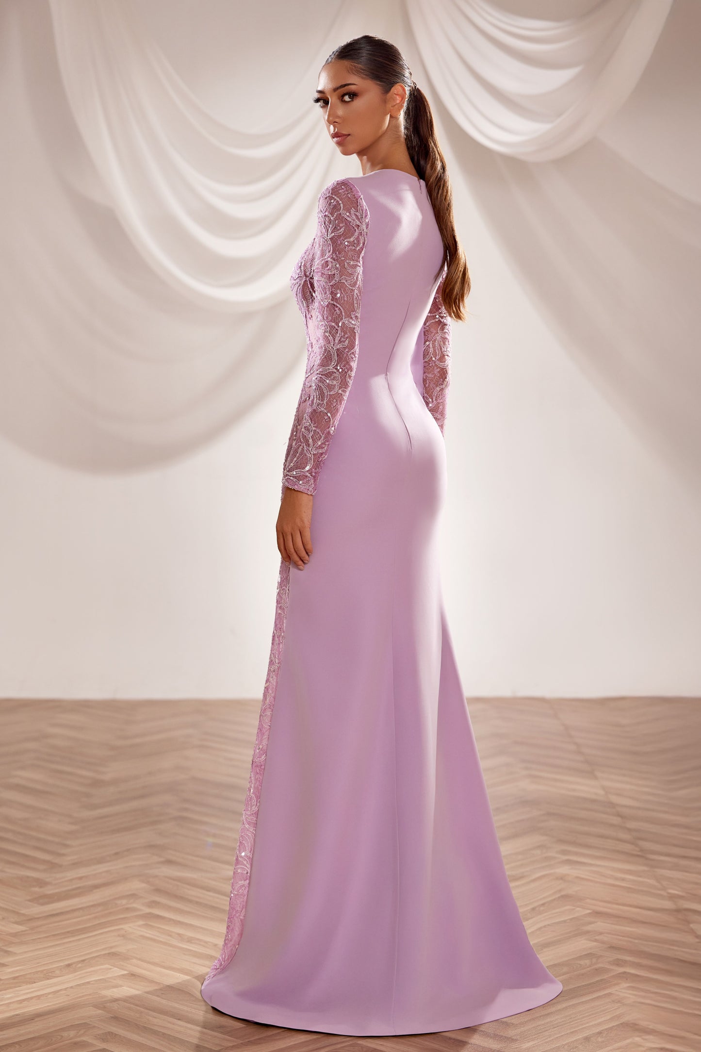 Flower Embroidered Gown