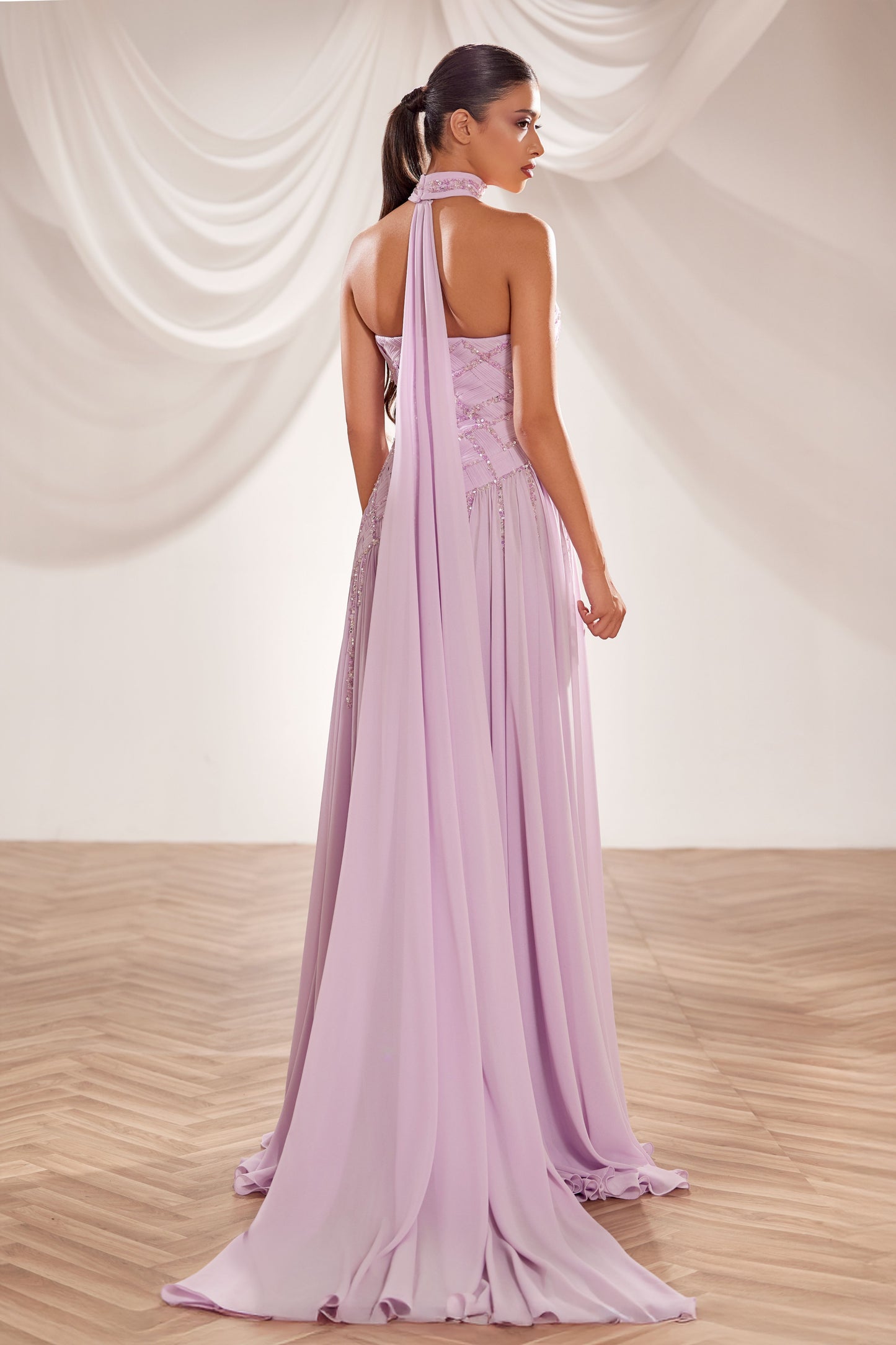 Halter Neckline Gown