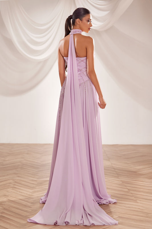 Halter Neckline Gown