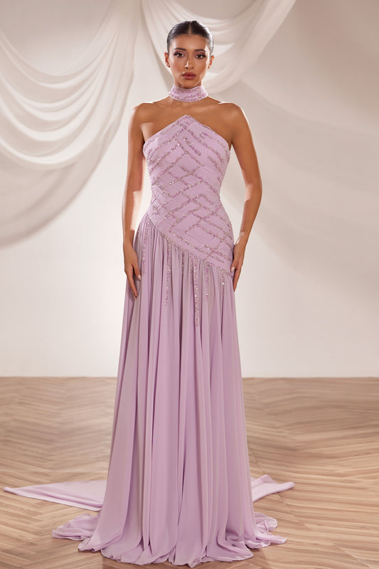 Halter Neckline Gown