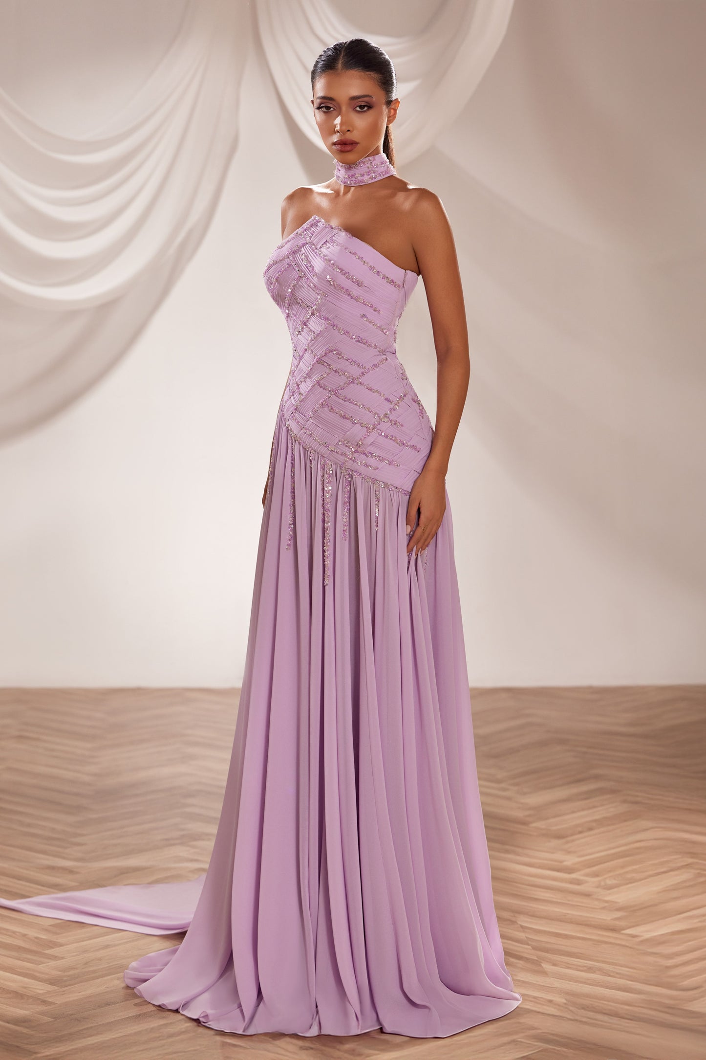 Halter Neckline Gown