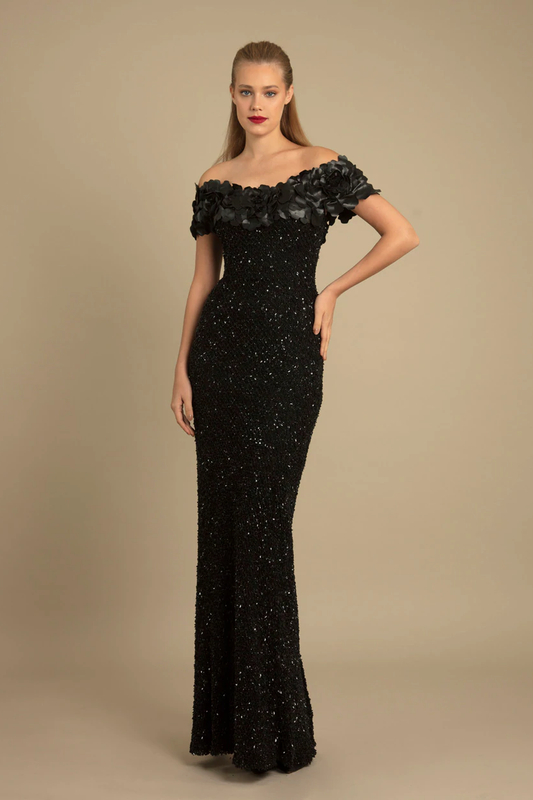 Beaded Slim Gown