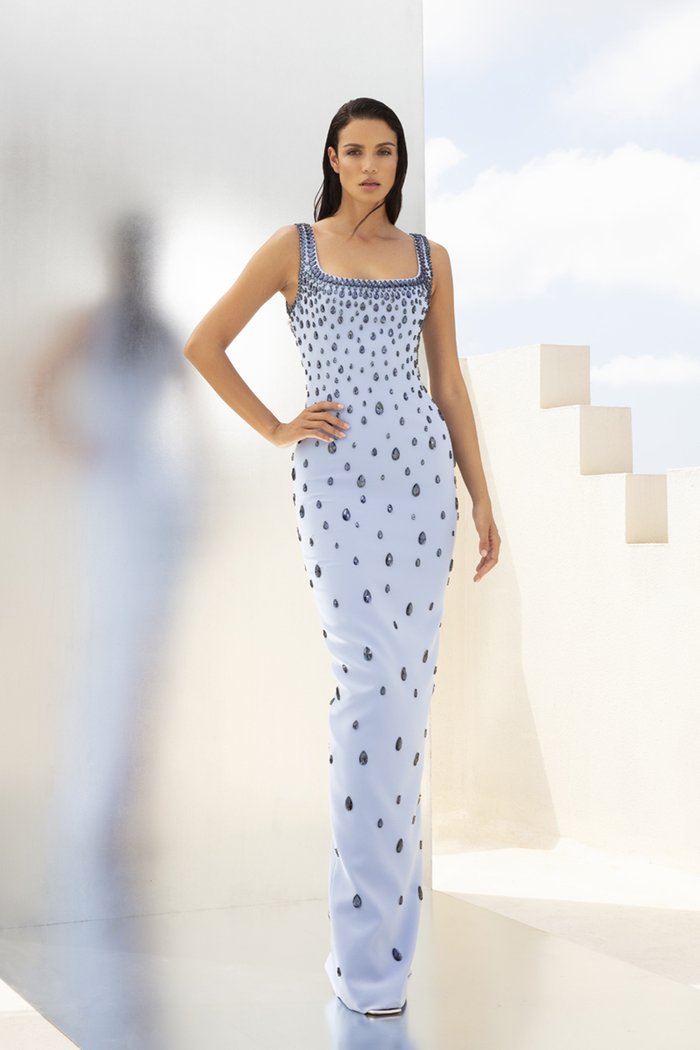 Straight Square Neckline Gown