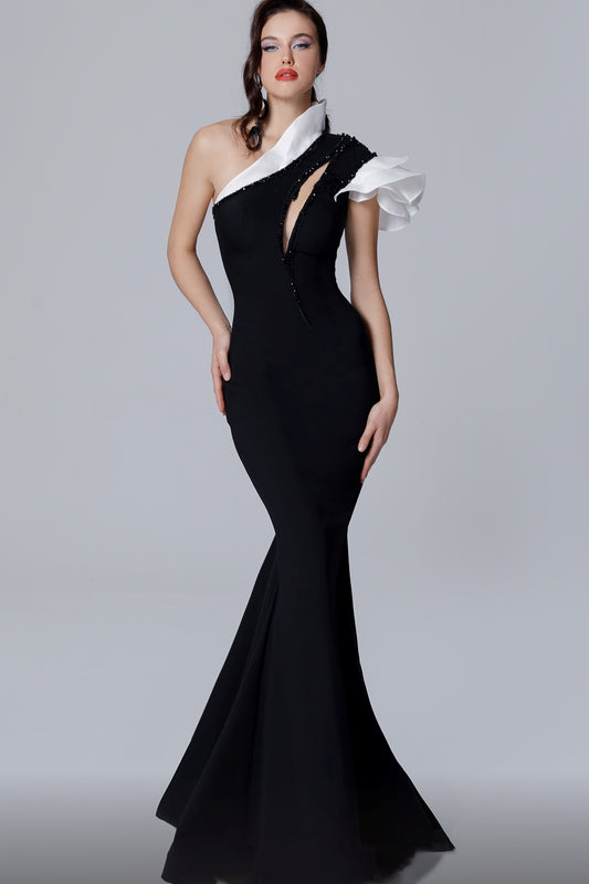 Asymmetrical Sheath Gown