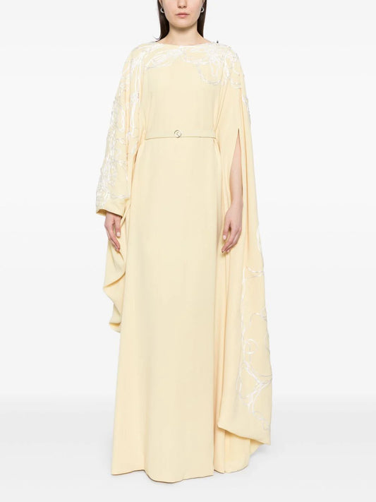 Embroidered Crepe Kaftan