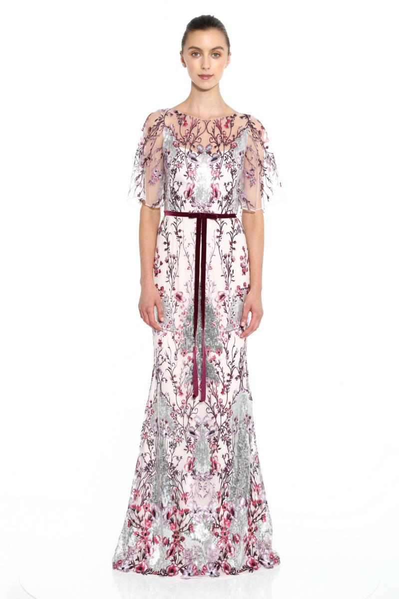 Sequin Embroidered Gown