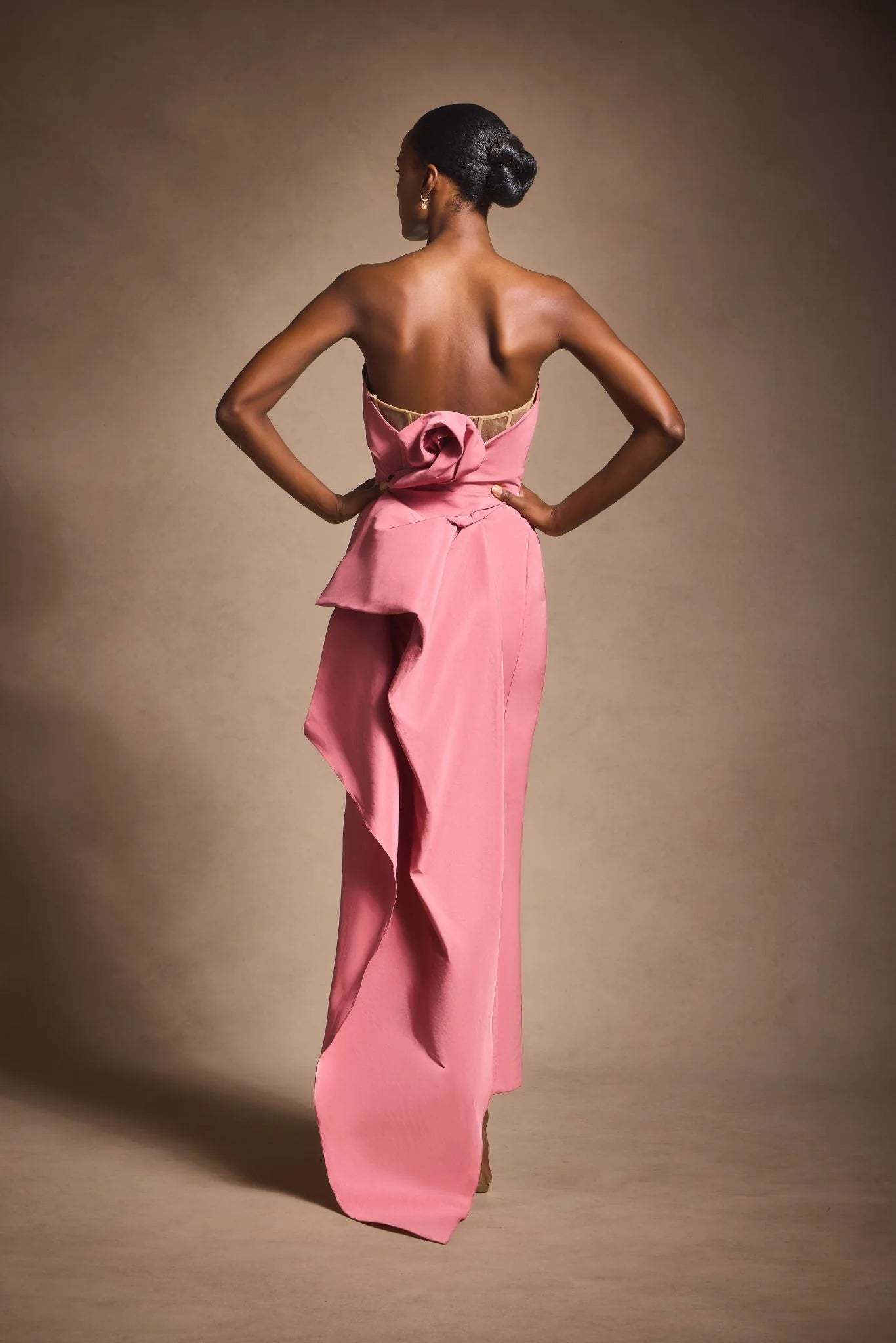 Strapless Column Gown