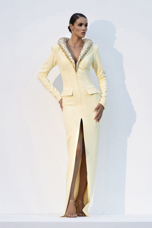 Long Sleeve Coat Gown