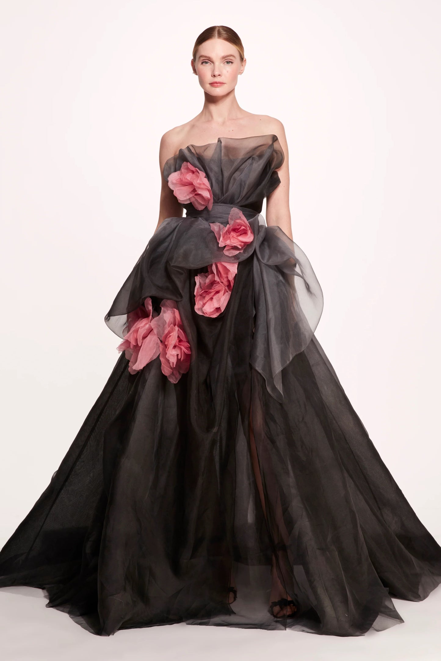 Textured Organza Ombre Ball Gown