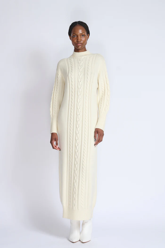 Cashmere Cable Knit Dress