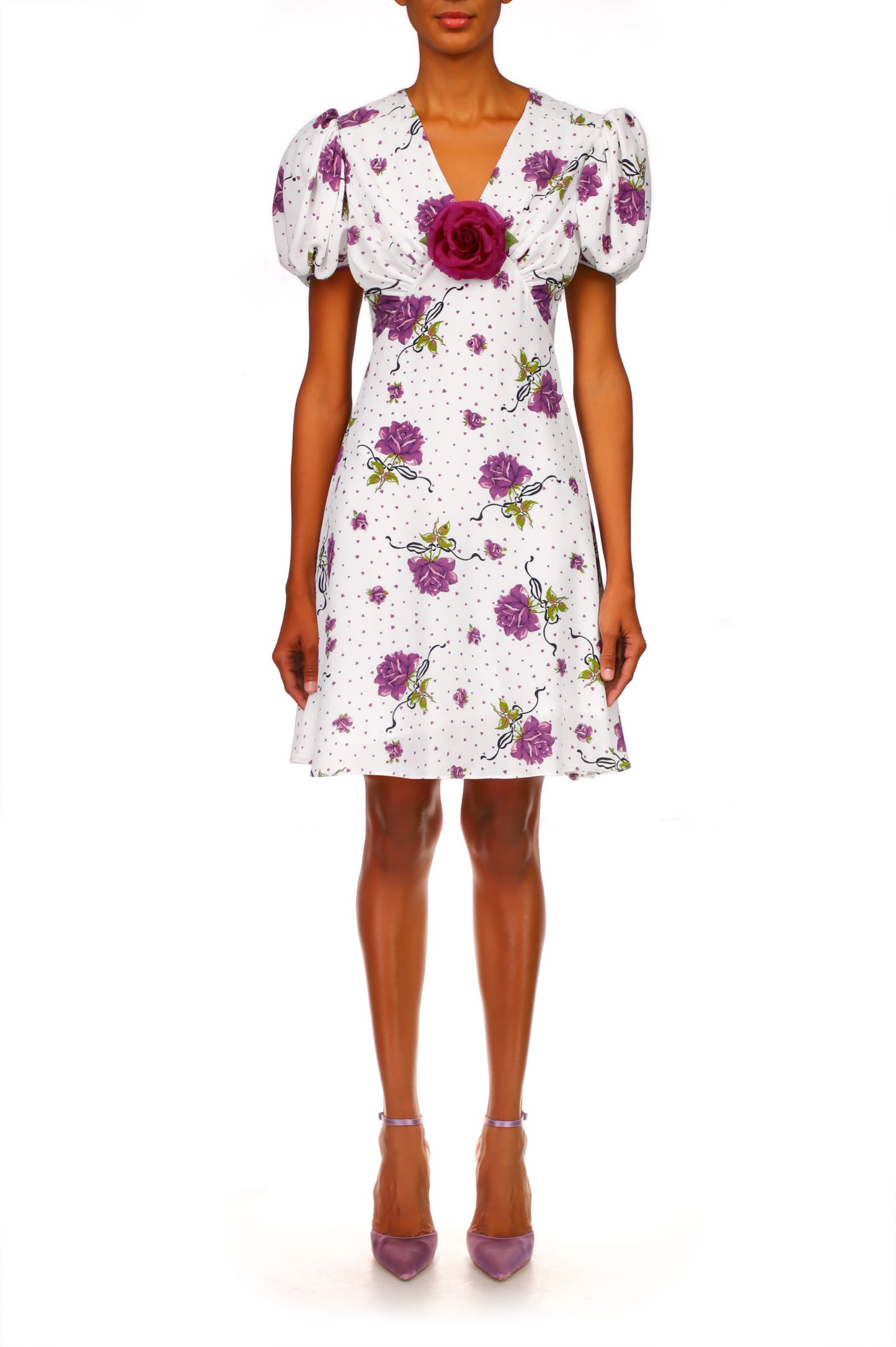 Printed Short Sleeve Mini Dress