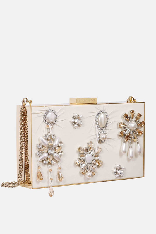 Jeweled Square Clutch