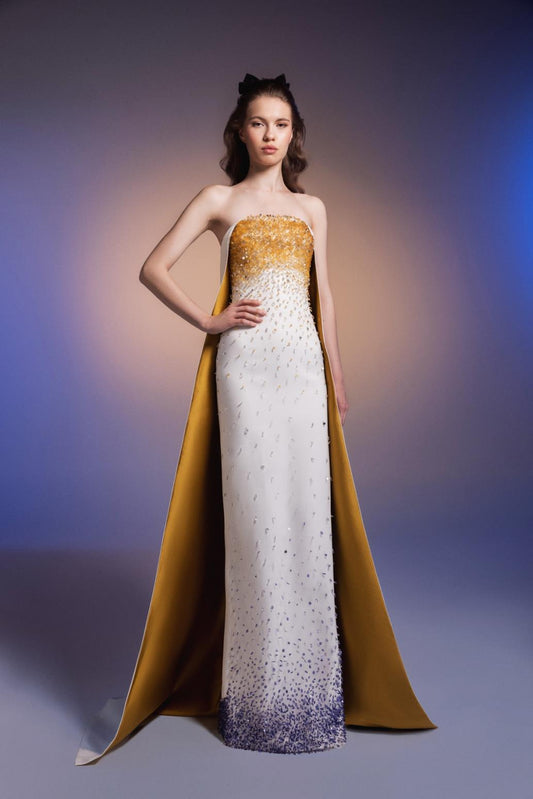 Strapless Soft Ombre Gown