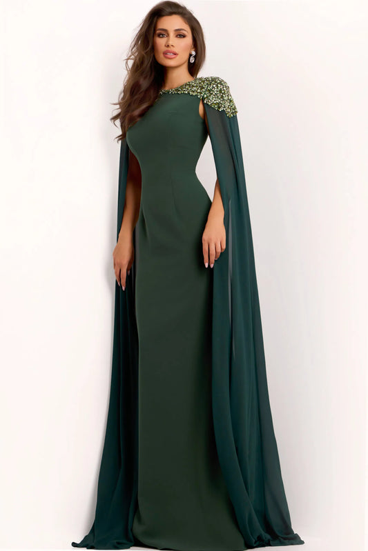 Green Cape Gown