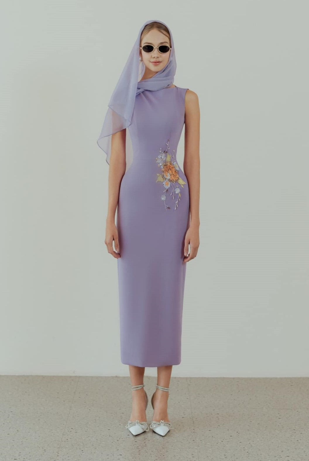 Midi Dress with Head Scarf
