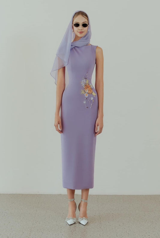 Midi Dress with Head Scarf