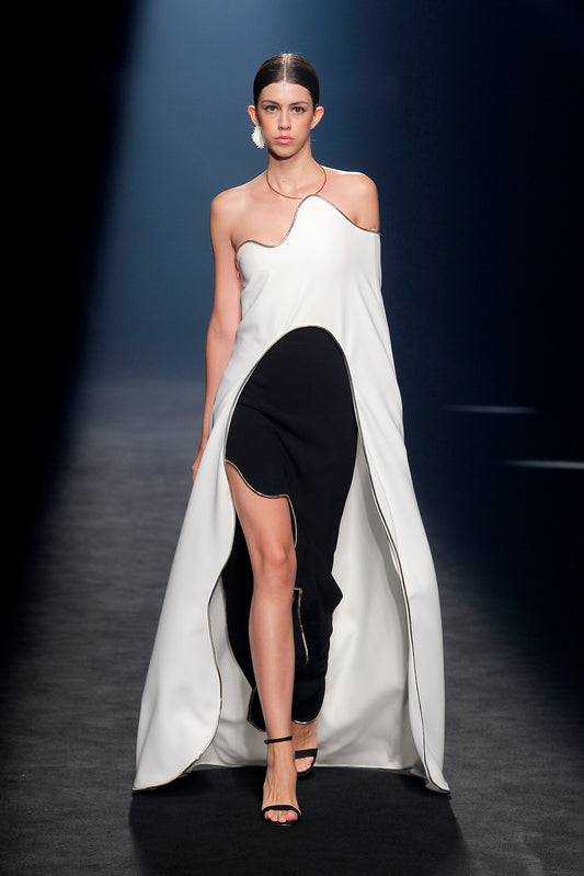 Cameri Cold Shoulder Cape and Skirt