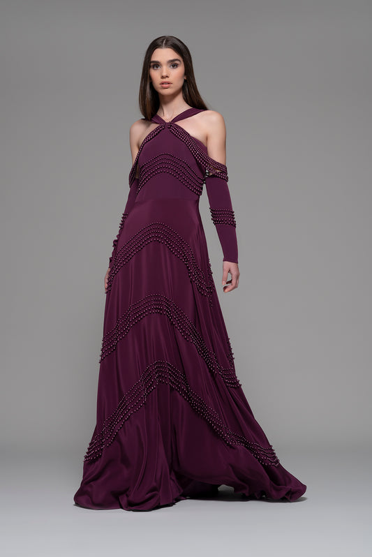 Dongo Cold Shoulder Gown