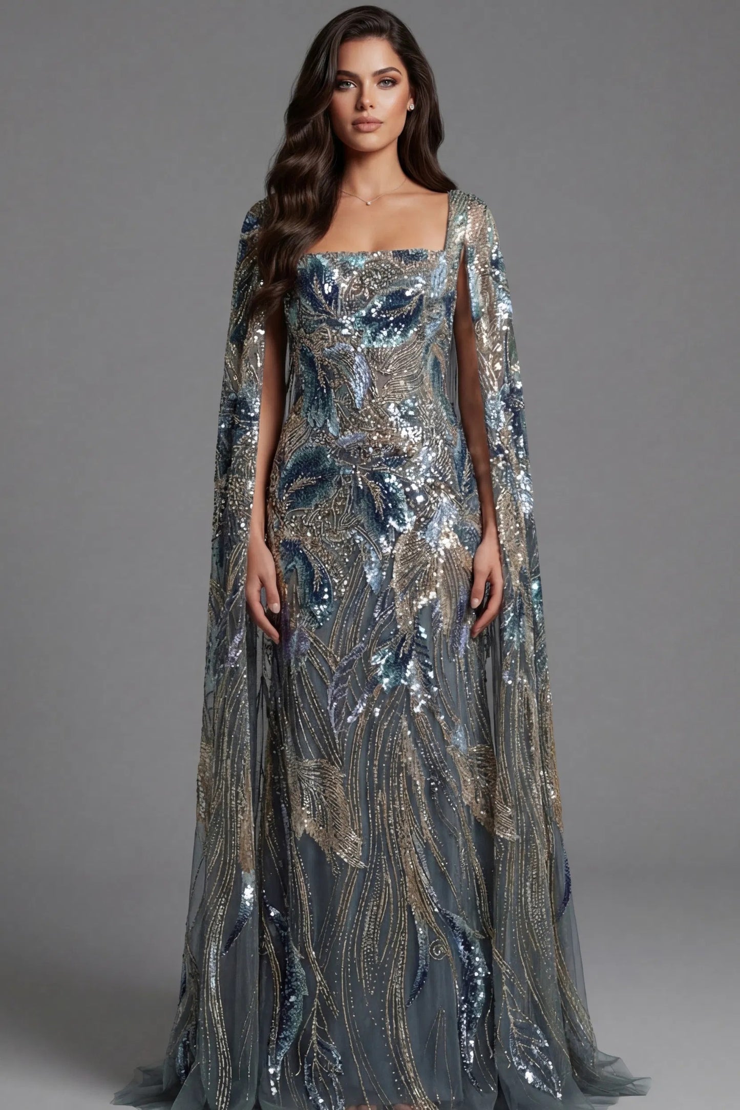 Sequin Embellished Gown