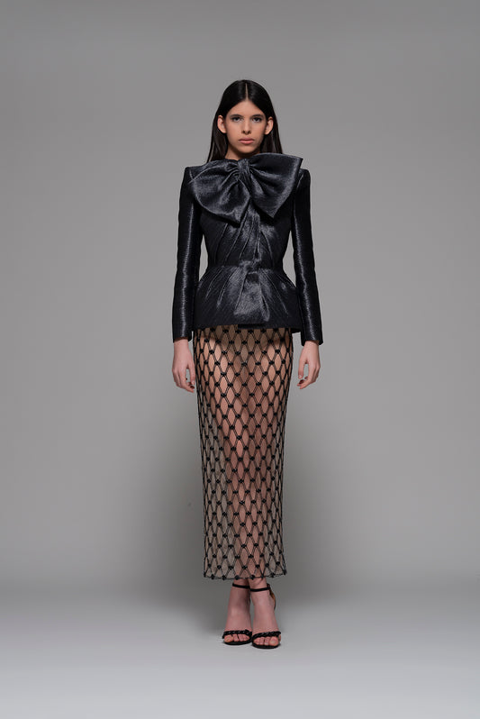 Dorno Long Sleeve Jacket and Column Skirt