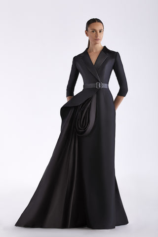 Faille and Taffeta Gown