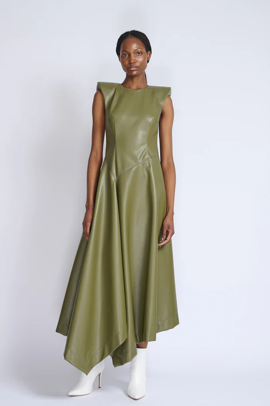 Cactus Vegan Leather Dress