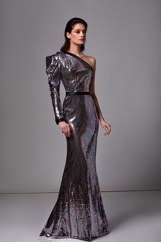 Multi Color Sequin Gown