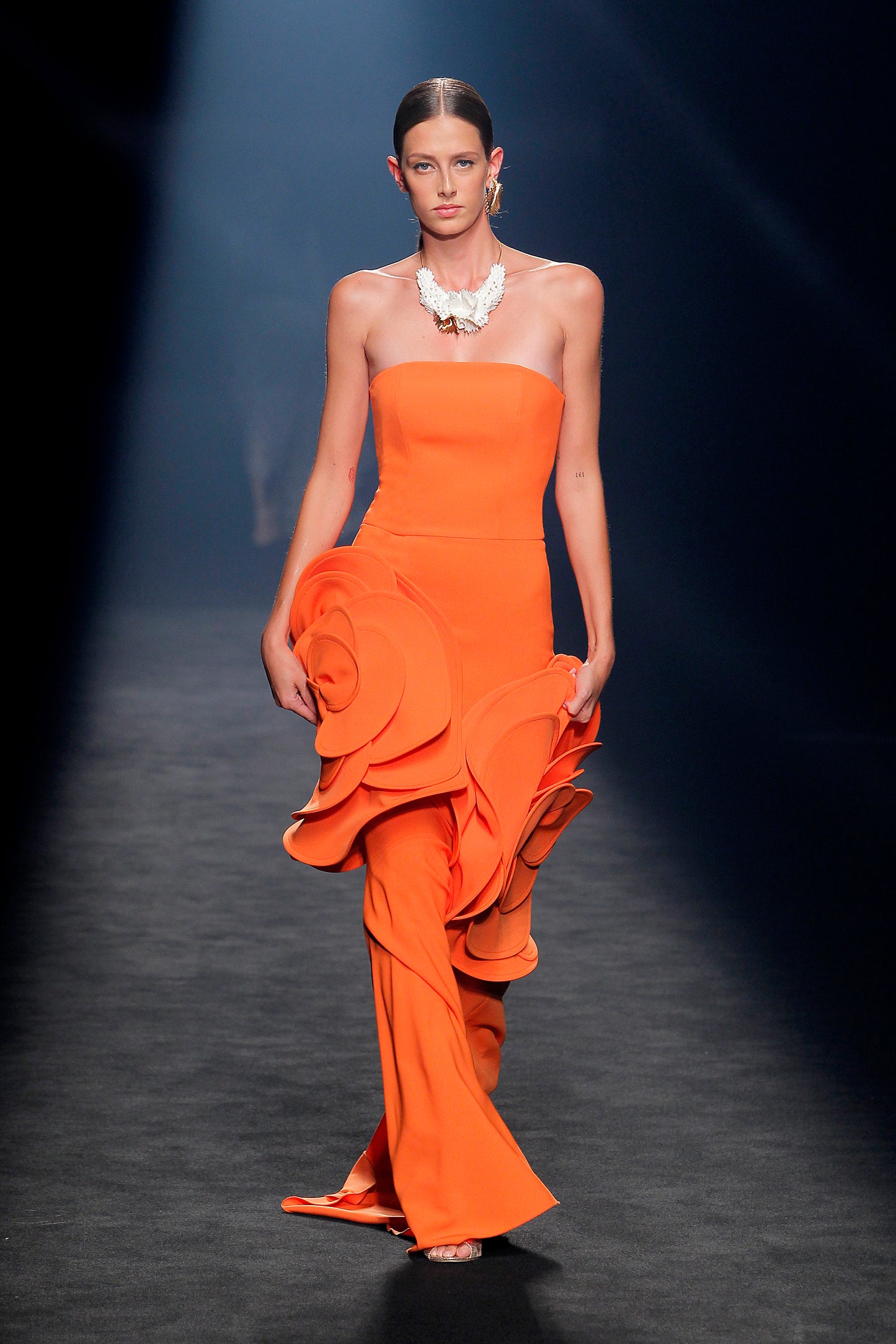 Canaro Strapless Rosette Gown