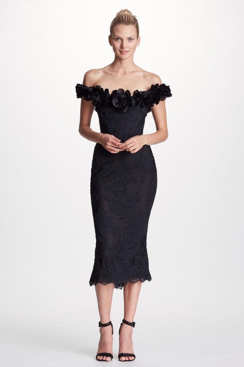 Off Shoulder Lace  Midi Dress