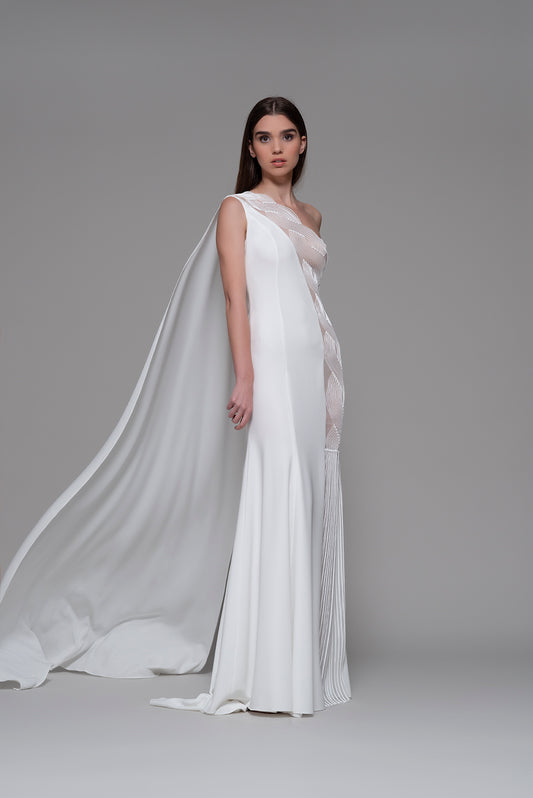 Drenchia One Shoulder Gown