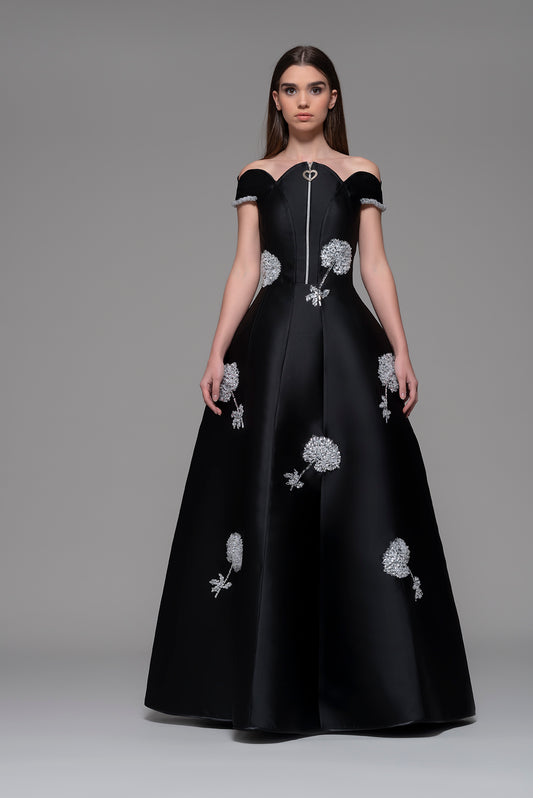 Dualchi Off Shoulder A-Line Gown