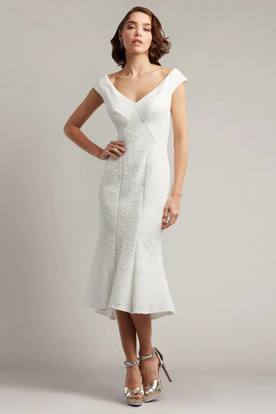 Off Shoulder Midi  Dress