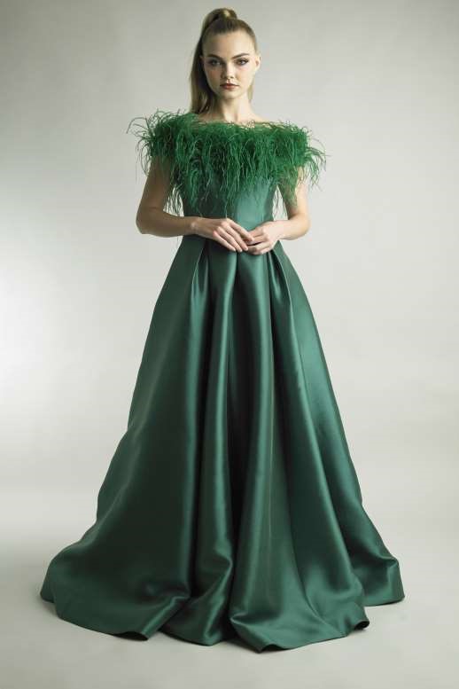 Mikado Feather Gown