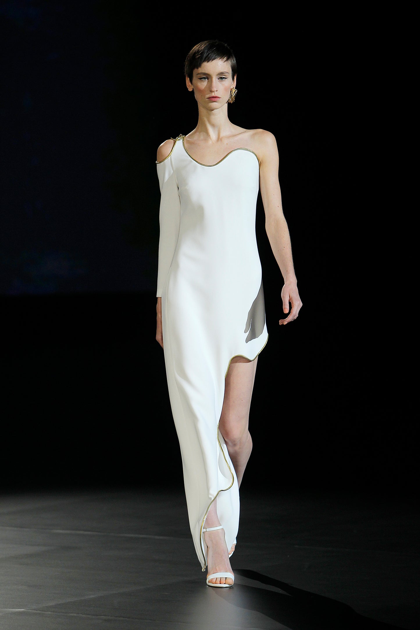 Capralba Long Sleeve Cold Shoulder Gown