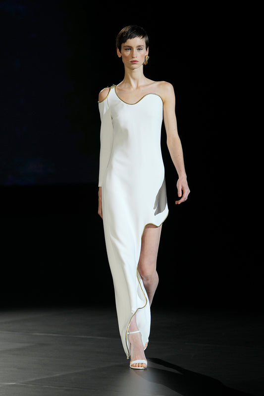 Capralba Long Sleeve Cold Shoulder Gown