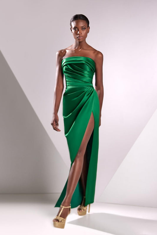 Satin Duchesse Strapless Gown