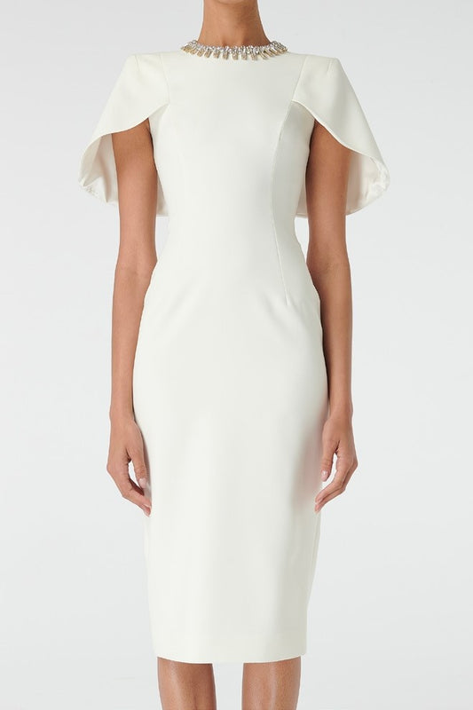 Thalia Beaded Short Sleeve Dress