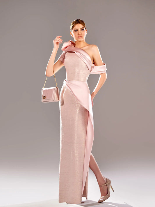 One-Shoulder Satin Dress