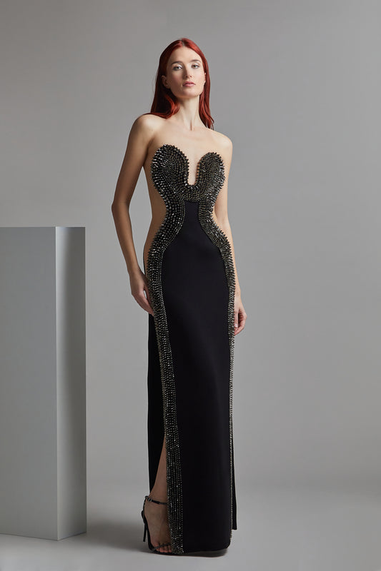 Strapless Open KOI CHI Evening Dress