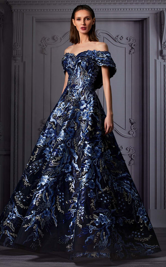 Off Shoulder A-Line Gown