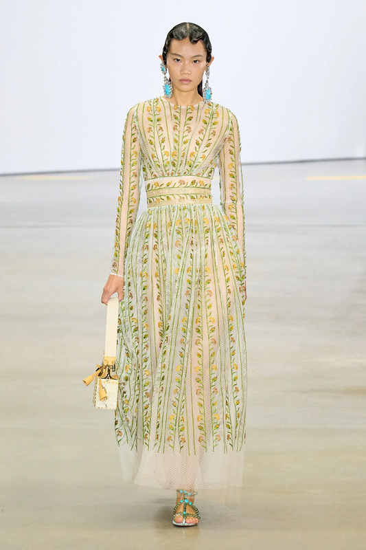 Flower Branches- Embroidered Tulle-Gown