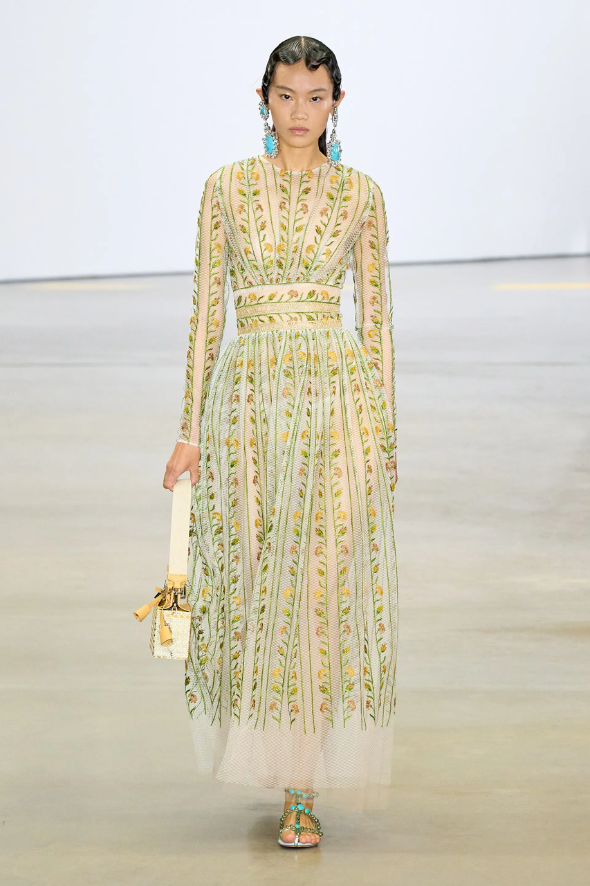 Flower Branches- Embroidered Tulle Gown