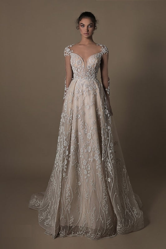 Felix  Illusion Neck  Gown
